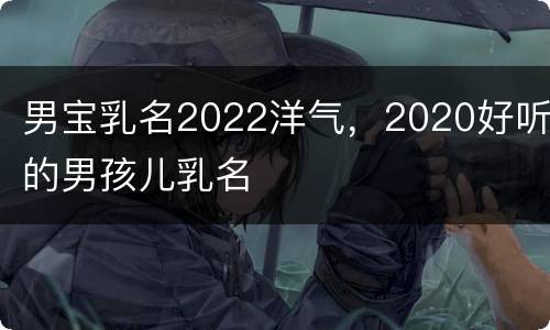 男宝乳名2022洋气，2020好听的男孩儿乳名
