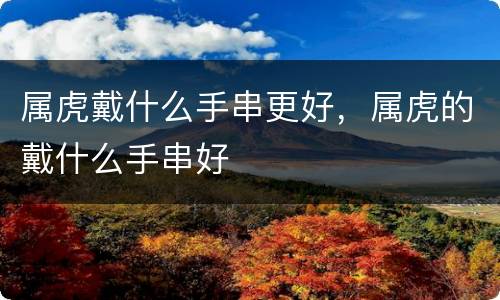属虎戴什么手串更好，属虎的戴什么手串好