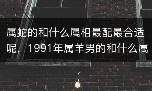 属蛇的和什么属相最配最合适呢，1991年属羊男的和什么属相最