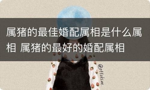 属猪的最佳婚配属相是什么属相 属猪的最好的婚配属相