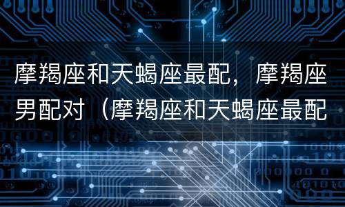 摩羯座和天蝎座最配，摩羯座男配对（摩羯座和天蝎座最配,摩羯座男配对吗）