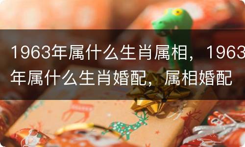 1963年属什么生肖属相，1963年属什么生肖婚配，属相婚配