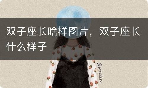 双子座长啥样图片，双子座长什么样子