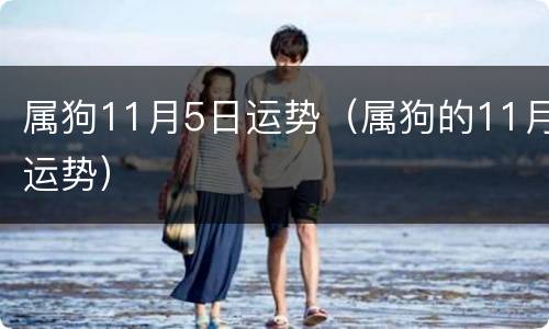 属狗11月5日运势（属狗的11月运势）