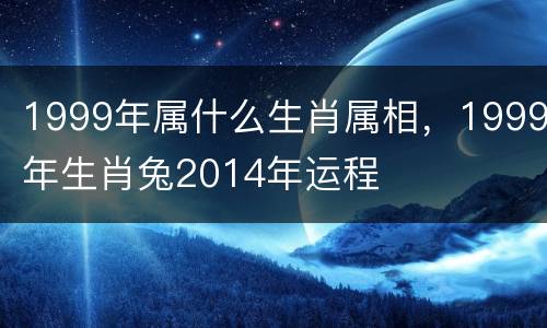 1999年属什么生肖属相，1999年生肖兔2014年运程