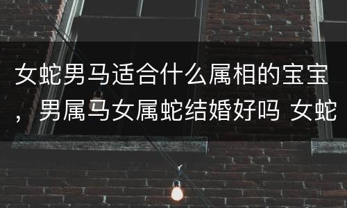 女蛇男马适合什么属相的宝宝，男属马女属蛇结婚好吗 女蛇男马结