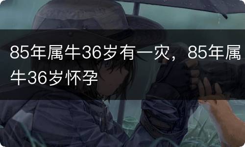 85年属牛36岁有一灾，85年属牛36岁怀孕