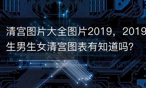 清宫图片大全图片2019，2019生男生女清宫图表有知道吗？可以怀个男