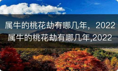 属牛的桃花劫有哪几年，2022 属牛的桃花劫有哪几年,2022年运势