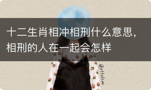 十二生肖相冲相刑什么意思，相刑的人在一起会怎样