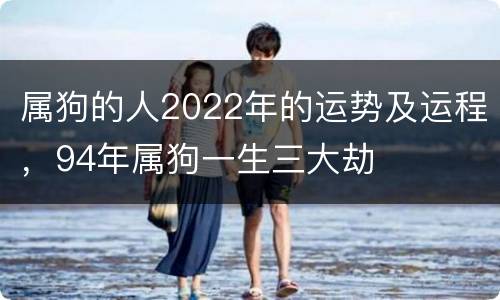 属狗的人2022年的运势及运程，94年属狗一生三大劫