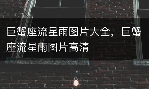 巨蟹座流星雨图片大全，巨蟹座流星雨图片高清