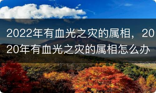 2022年有血光之灾的属相，2020年有血光之灾的属相怎么办