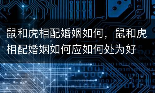 鼠和虎相配婚姻如何，鼠和虎相配婚姻如何应如何处为好