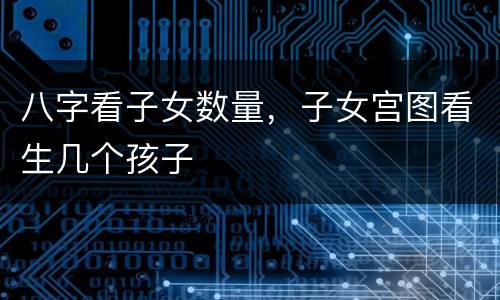 八字看子女数量，子女宫图看生几个孩子