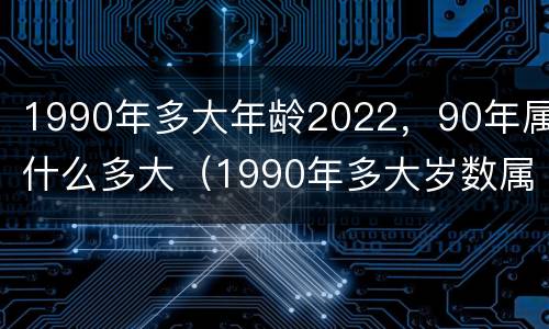 1990年多大年龄2022，90年属什么多大（1990年多大岁数属什么的）