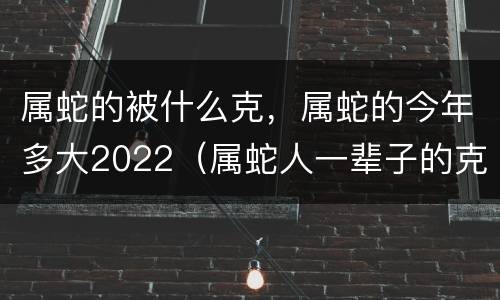 属蛇的被什么克，属蛇的今年多大2022（属蛇人一辈子的克星2020年）
