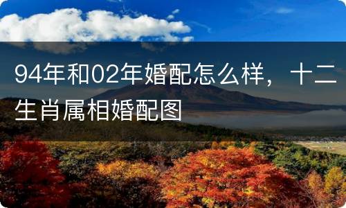 94年和02年婚配怎么样，十二生肖属相婚配图