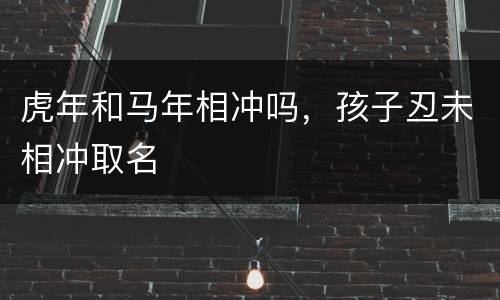 虎年和马年相冲吗，孩子丒未相冲取名