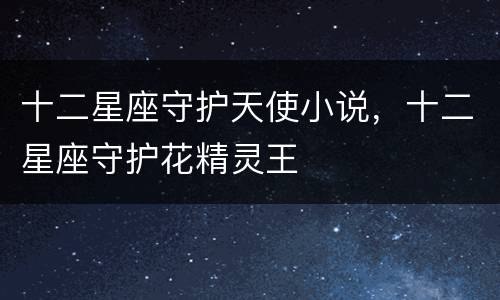 十二星座守护天使小说，十二星座守护花精灵王