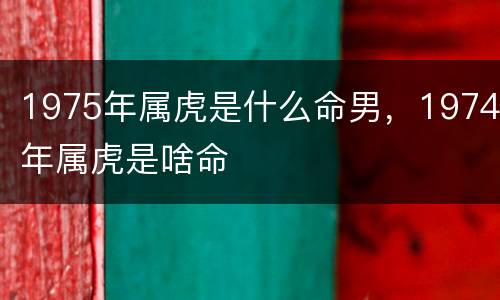 1975年属虎是什么命男，1974年属虎是啥命