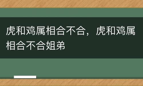 虎和鸡属相合不合，虎和鸡属相合不合姐弟