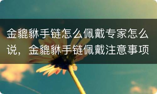金貔貅手链怎么佩戴专家怎么说，金貔貅手链佩戴注意事项