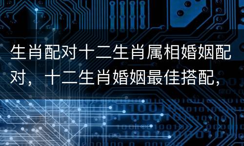 生肖配对十二生肖属相婚姻配对，十二生肖婚姻最佳搭配，十二生肖