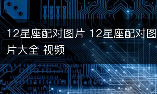12星座配对图片 12星座配对图片大全 视频