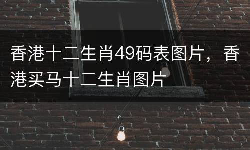香港十二生肖49码表图片，香港买马十二生肖图片