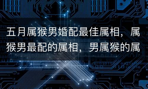 五月属猴男婚配最佳属相，属猴男最配的属相，男属猴的属相婚配表，属猴男和