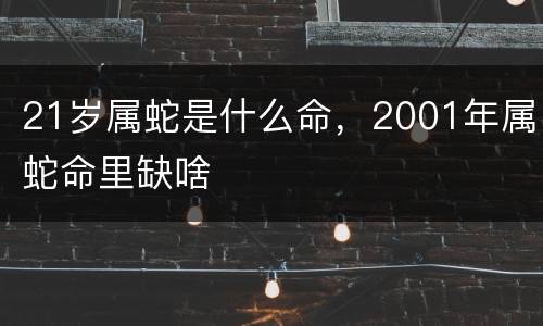 21岁属蛇是什么命，2001年属蛇命里缺啥