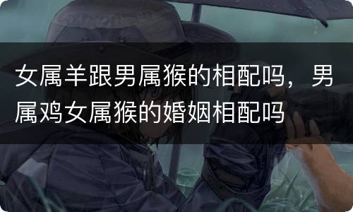 女属羊跟男属猴的相配吗，男属鸡女属猴的婚姻相配吗