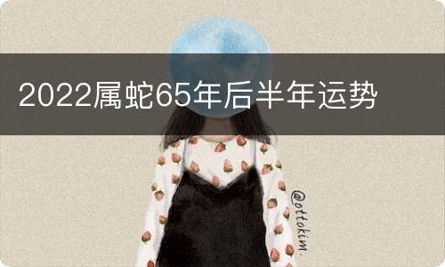 2022属蛇65年后半年运势