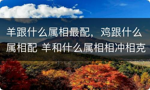 羊跟什么属相最配，鸡跟什么属相配 羊和什么属相相冲相克鸡