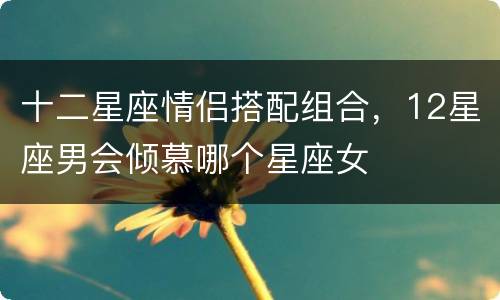 十二星座情侣搭配组合，12星座男会倾慕哪个星座女