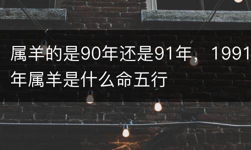 属羊的是90年还是91年，1991年属羊是什么命五行