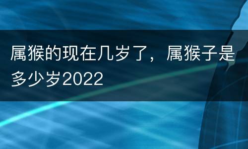 属猴的现在几岁了，属猴子是多少岁2022