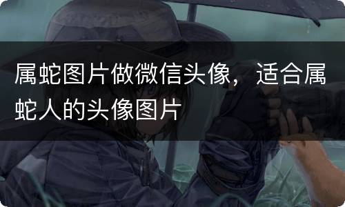 属蛇图片做微信头像，适合属蛇人的头像图片