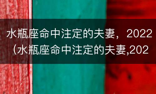 水瓶座命中注定的夫妻，2022（水瓶座命中注定的夫妻,2022年运势）