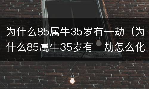 为什么85属牛35岁有一劫（为什么85属牛35岁有一劫怎么化解）