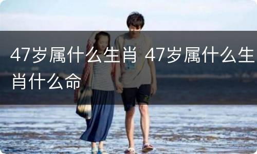 47岁属什么生肖 47岁属什么生肖什么命