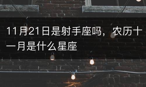 11月21日是射手座吗，农历十一月是什么星座
