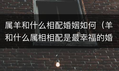 属羊和什么相配婚姻如何（羊和什么属相相配是最幸福的婚姻）