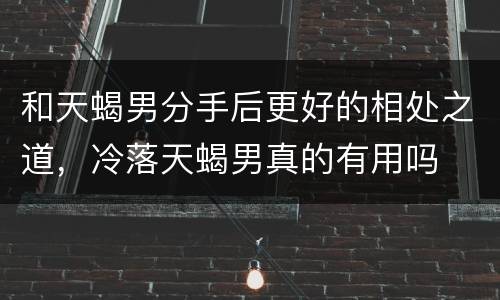 和天蝎男分手后更好的相处之道，冷落天蝎男真的有用吗