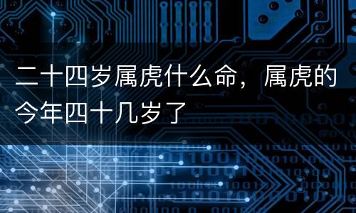 二十四岁属虎什么命，属虎的今年四十几岁了