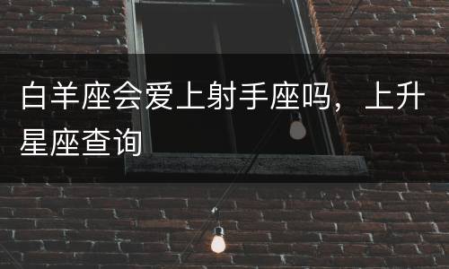 白羊座会爱上射手座吗，上升星座查询