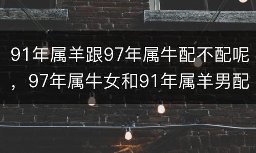 91年属羊跟97年属牛配不配呢，97年属牛女和91年属羊男配吗?