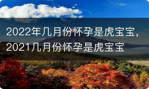 2022年几月份怀孕是虎宝宝，2021几月份怀孕是虎宝宝