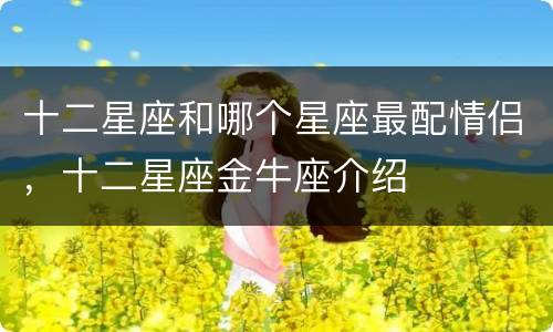 十二星座和哪个星座最配情侣，十二星座金牛座介绍